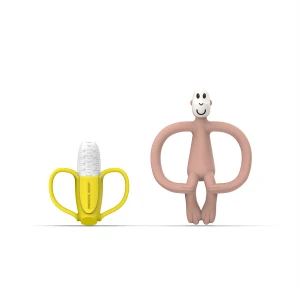 Matchstick Monkey Zestaw prezentowy do ząbkowania - Dusty Pink