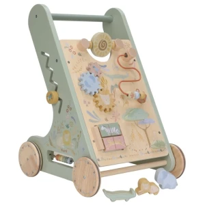 Drewniany chodzik pchacz edukacyjny Safari Friends, Little Dutch