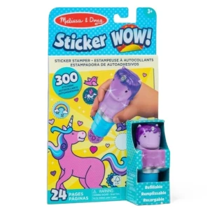 STICKER WOW stempelki z naklejkami - Jednorożec Fioletowy, Melissa & Doug