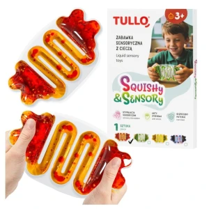 Gniotek sensoryczny z cieczą squishy pomarańczowy, Tullo