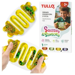 Gniotek sensoryczny z cieczą squishy żółty, Tullo