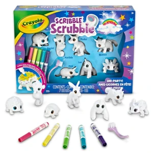 Figurki do malowania i mycia Słodkie Zwierzątka Scribble Scrubbie Unipets 3+, Crayola