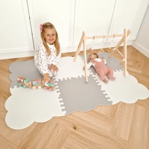 Mata piankowa Biscuit WHITE&GREY 157x107cm XL