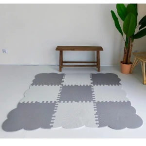 Mata piankowa Biscuit WHITE&GREY 157x157cm XXL