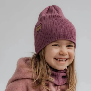 Merino set całoroczny - czapka i komin BERRY Patulove