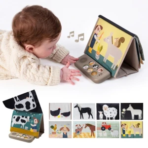 Sensoryczna książeczka muzyczna Farma, Taf Toys