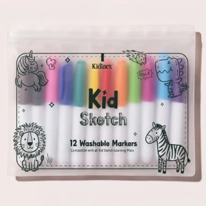 KidSketch – zmywalne markery 12 kolorów do maty silikonowej