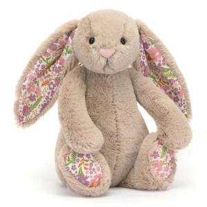 Pluszowy Króliczek z Kwiecistymi Uszami Beżowy „Petal” 18 cm, Jellycat