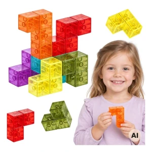 Klocki magnetyczne Tetris 3D układanka konstrukcyjna, Woopie