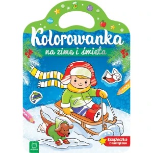Kolorowanka na zimę i święta. Książeczka z naklejkami, Aksjomat