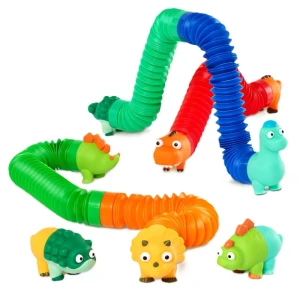 Akordeonowe rurki sensoryczne - DINOZAURY, Battat