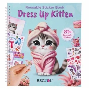 Naklejki wielokrotnego użytku Ubieranka Kotek - Dress Up Kitten, Toys Inn