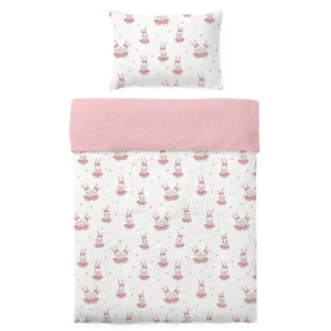 Pościel muślinowa bawełniana 100x135 poszewki Vintage Bunny, Albero Mio