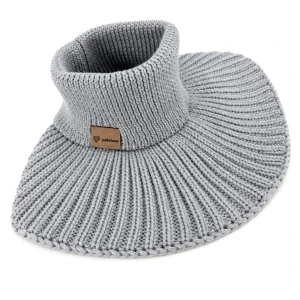 Ciepły komin z golfem dla dzieci z wełny merino WINTER GREY, Patulove