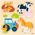 goki puzzle drewniane zwierzęta gospodarskie