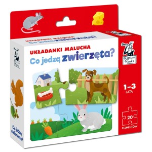 Układanki malucha CO JEDZĄ ZWIERZĘTA? Kapitan Nauka