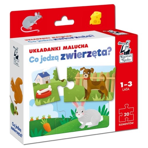 kapitan nauka układanki malucha co jedzą zwierzęta