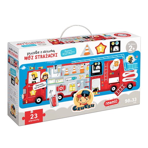 czuczu puzzle z dziurka wóz strażacki
