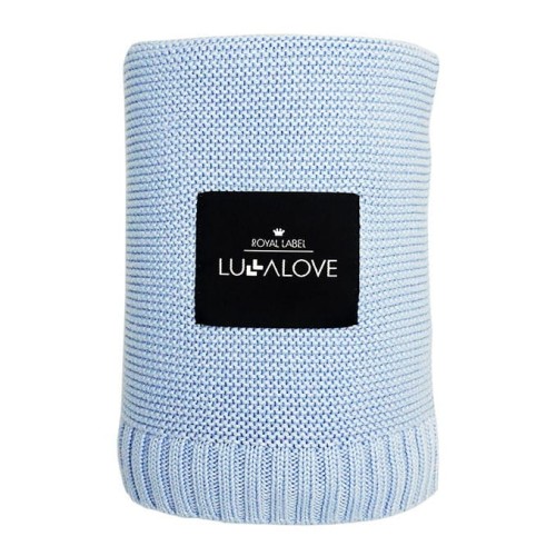 lullalove bambusowy koc baby blue
