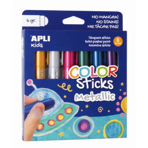 apli kids metaliczne farby w kredce