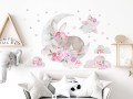 pastelowelove naklejka na ścianę śpiący królik różowy