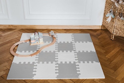 mata piankowa mini puzzle szaro-biała 16