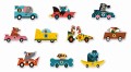 puzzle dwuelementowe pojazdy