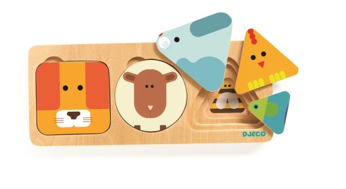 djeco puzzle warstwowe zwierzątka DJ06206