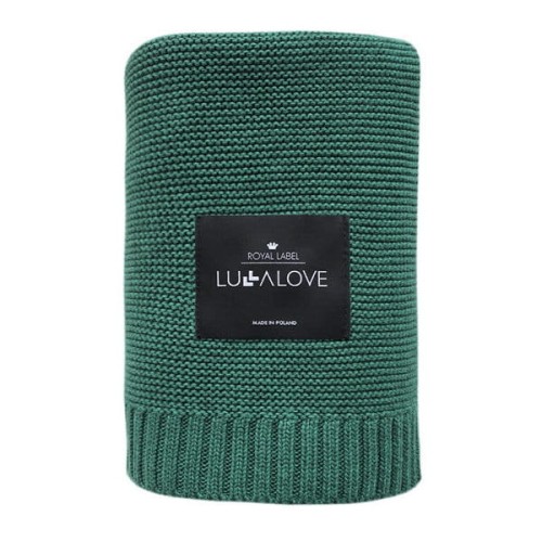 lullalova koc bambusowy butelkowa zieleń