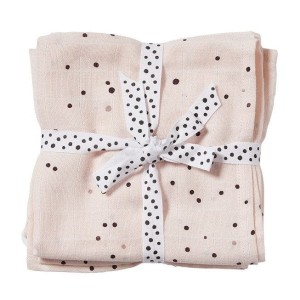 Pieluszka Dreamy Dots Powder 70x70 - 2 sztuki, Done By Deer