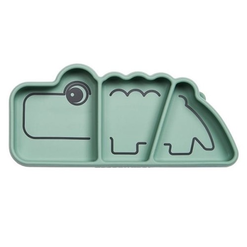 done by deer talerzyk z przyssawką croco green