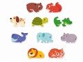 dwuelementowe puzzle zwierzątka djeco