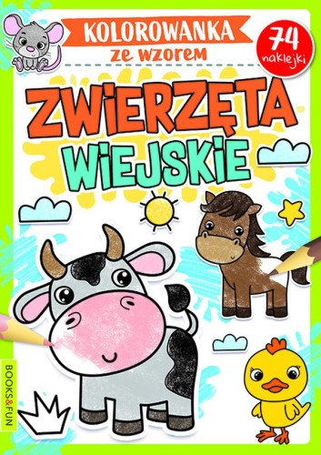 kolorowanka ze wzorem zwierzęta wiejskie