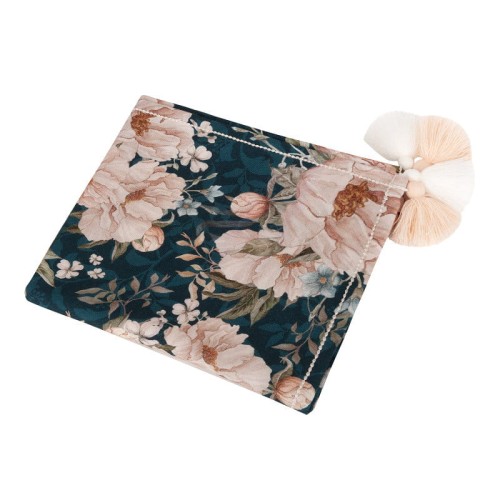 otulacz bambusowy M Peonie Granat Samiboo