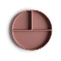 talerzyk silikonowy mauve mushie