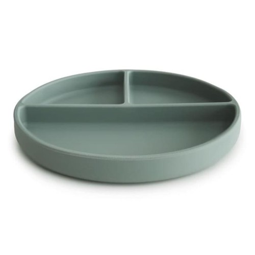 mushie talerzyk silikonowy cambrige blue