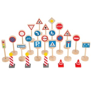 Zestaw drewnianych znaków drogowych, Small Foot