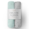 babysteps 2-pack otulaczy organicznych muślinowych pastel sky