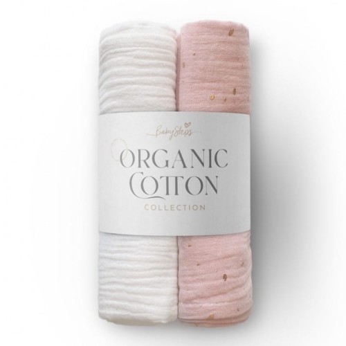 2-pack orgnicznych otulaczy muślinowych sweet candy babysteps