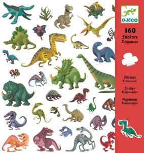 Naklejki Dinozaury 160 sztuk, Djeco