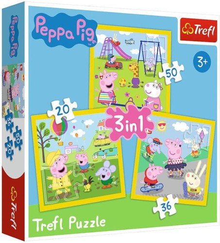 puzzle 3w1 wesoły dzień peppy