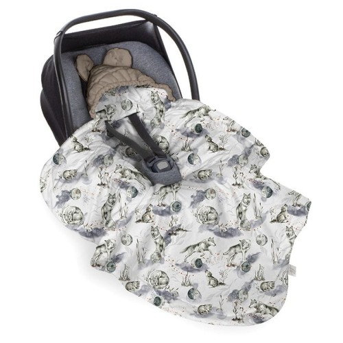 babysteps kocyk wolf moonlight vintage khaki