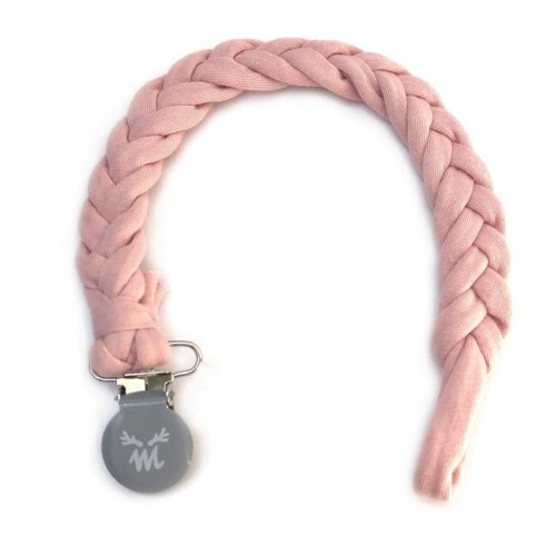 malomi zawieszka do smoczka pleciona pink