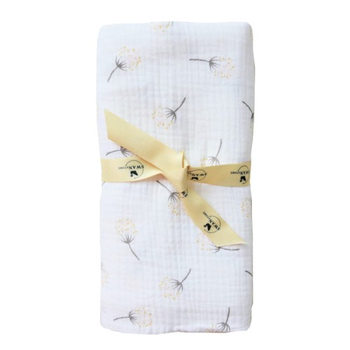 swan store otulacz muślinowy dmuchawce białe