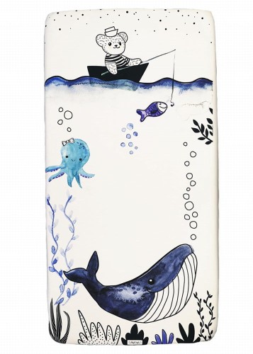 pstryk smyk prześcieradło do łóżeczka podwodny świat