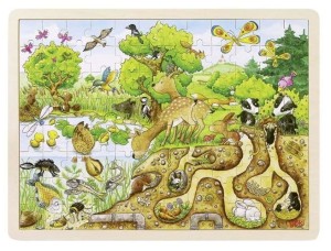 Puzzle drewniane Odkrywanie Natury 96 el., Goki