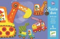 djeco puzzle dwuelementowe pojazdy