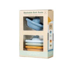 Zestaw 4 łódeczek do zabawy w wodzie Blue, Little Dutch