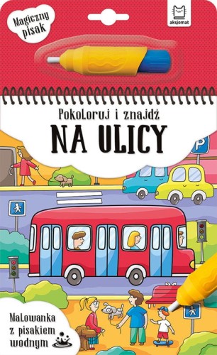 malowanka  z pisakiem wodnym na ulicy