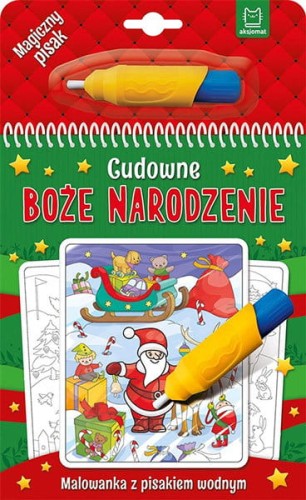 malowanka z pisakiem wodnym cudowne boże narodzenie